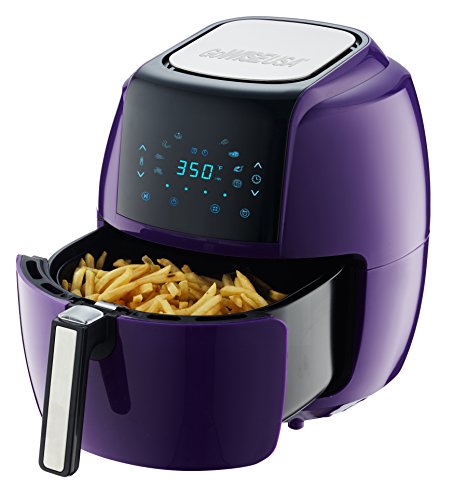 GoWISE USA 5.8-Quarts 8-in-1 Air Fryer XL with 1-Pack Parchment Paper (Plum)