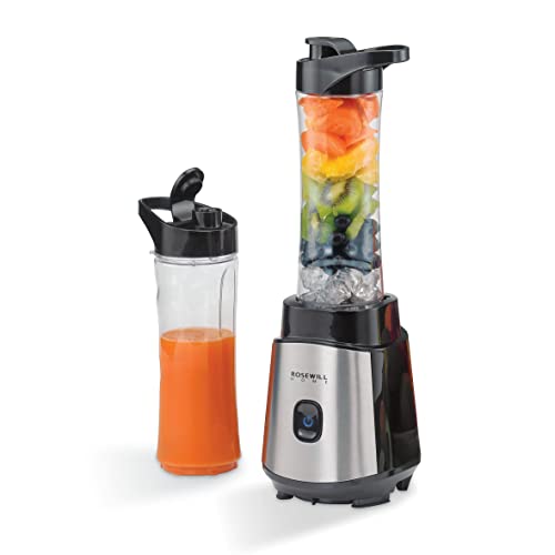 Rosewill RHBL-18002, 2 x 20 oz, Personal Blender with 2 Sport Bottles | Portable Blender for Smoothies and Shakes