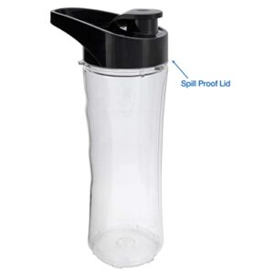 Rosewill RHBL-18002, 2 x 20 oz, Personal Blender with 2 Sport Bottles | Portable Blender for Smoothies and Shakes
