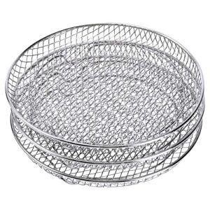 Air Fryer Accessories, Three Stackable Dehydrator Racks for Gowise Phillips USA Cozyna Ninja Airfryer,Stainless Steel Air Fryer Rack Fit all 4.2QT - 5.8QT Air fryer,Oven,Air Flow Racks,Press Cooker