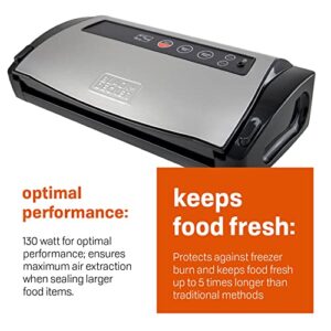 Black + Decker BD8173 Vacuum Sealer, Standard, Silver & Black