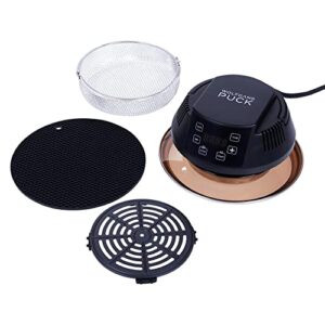 wolfgang puck 1000-watt air fryer lid with accessories (black)