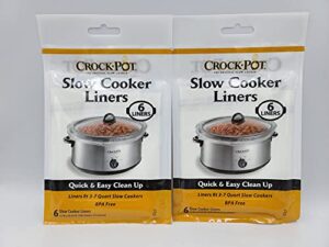 3-7 quart premium crock pot slow cooker liners 13 in x 20 in (total of 12 with 2 packages of 6 each)