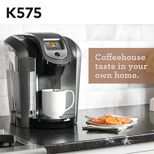 Keurig K575 Coffee Maker, Single Serve K-Cup Pod Coffee Brewer, Programmable Brewer, Platinum