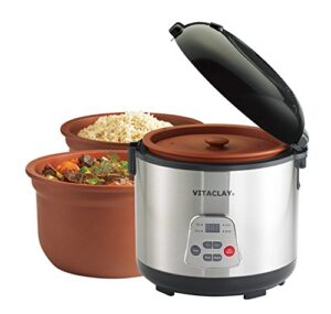 vitaclay vf7700-8 chef gourmet 8-cup rice and slow cooker