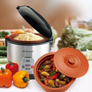 VitaClay VF7700-8 Chef Gourmet 8-Cup Rice and Slow Cooker