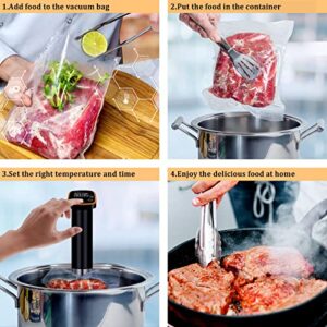 Upesitom Sous Vide Cooker, 1100W Sous Vide Precision Machine, IPX7 Waterproof Immersion Circulator with Temperature Control, Digital Timer, Low Noise & Fast Heating