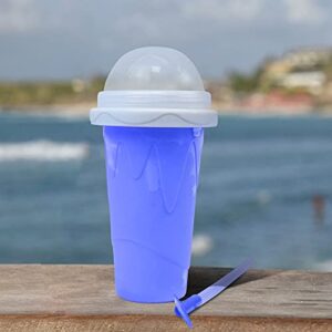 Slushy Maker Cup Squeeze Cup Slushy Maker Frozen Squeeze Cup Homemade Smoothie Cup Ice Cream Maker for Cola or Juice (Red + Blue)