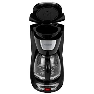 Black & Decker DCM100B 12-Cup Programmable Coffeemaker with Glass Carafe, Black