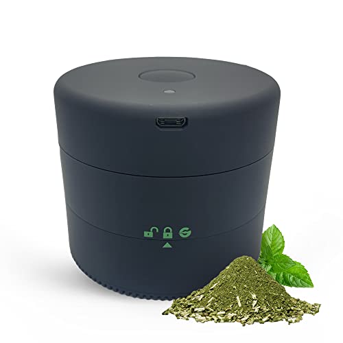 GrindE Handheld Electric Dry Herb Grinder Spice Grinder USB Rechargeable Black