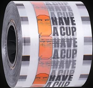 jiawanshun cup sealing film cup sealer film 90-105mm (3.5″- 4″) 3000 pcsfor boba tea for bubble milk tea cup sealing film roll