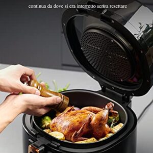 Large Air Fryer 8 Quart with Viewing Window, Big Capacity Family Size Oilless Airfryer Oven with 100 Recipt Digital Recipe Cookbook, Nonstick Basket and Dishwasher Safe