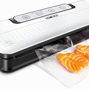 HOMEVER Vacuum Sealer Machine, Automatic Food Sealer with Led Indicator Lights Easy to Clean Dry Moist Food Modes Include 20 Packing Bags