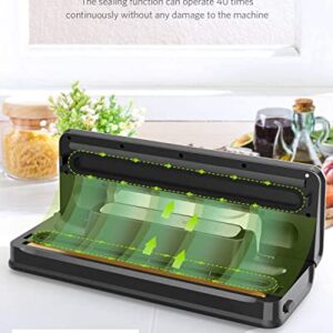 HOMEVER Vacuum Sealer Machine, Automatic Food Sealer with Led Indicator Lights Easy to Clean Dry Moist Food Modes Include 20 Packing Bags