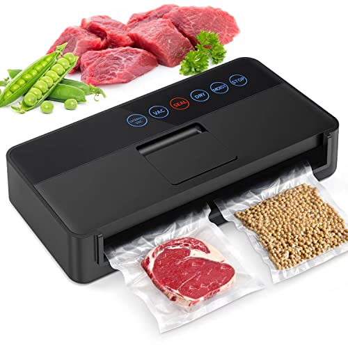 Vacuum Sealer Machine, Food Vacuum Sealer, (95Kpa)Space Saving Vacuum Sealers, With Sealer Bags Seal Food Storage,Dry Moist food Modes, LED Indicator Lights