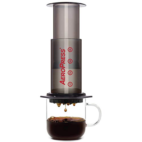 Aeropress Original Coffee and Espresso Maker, Barista Level Portable Coffee Maker with Chamber, Plunger, & Filters, Quick Coffee and Espresso Maker, Made in USA