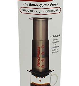 Aeropress Original Coffee and Espresso Maker, Barista Level Portable Coffee Maker with Chamber, Plunger, & Filters, Quick Coffee and Espresso Maker, Made in USA