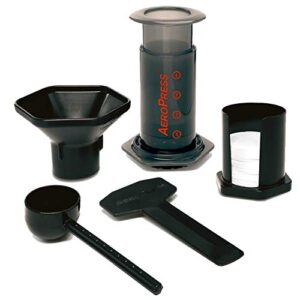 Aeropress Original Coffee and Espresso Maker, Barista Level Portable Coffee Maker with Chamber, Plunger, & Filters, Quick Coffee and Espresso Maker, Made in USA