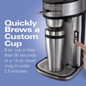 Hamilton Beach Single Serve Scoop Coffee Maker, 14oz, Stainless Steel (49981) (Discontinued)