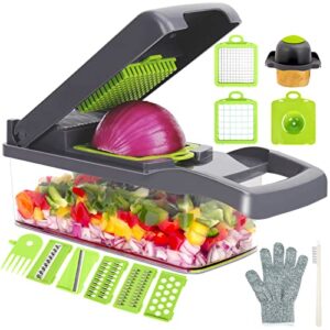 elabli pro vegetable chopper with 8 blades:mandoline slicer onion chopper dicer egg separator slicer vegetable chopper cutter slicer,food chopper dicer slicer with container for kitchen