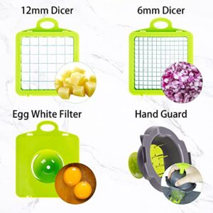 Elabli Pro Vegetable Chopper with 8 Blades:Mandoline Slicer Onion Chopper Dicer Egg Separator Slicer Vegetable Chopper Cutter Slicer,Food Chopper Dicer Slicer with Container for Kitchen