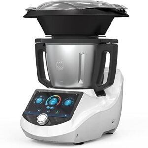 chefrobot smart food processor, all-in-one multicooker and cooking robot with guided recipes, wifi built-in self-cleaning, chopper, steamer, juicer, blender, boil, knead, weigh