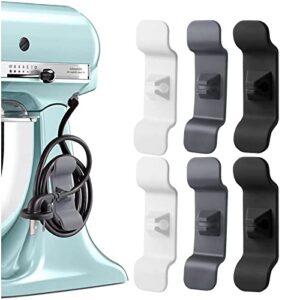 cord organizer for appliances, sticky and sturdy cord wrapper, kitchen appliance cord organizer stick on mixer, small appliances, pressure cooker, coffee maker, blender, and air fryer (6 pcs)