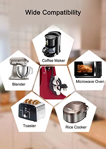 Cord Organizer for Appliances, Sticky and Sturdy Cord Wrapper, Kitchen Appliance Cord Organizer Stick On Mixer, Small Appliances, Pressure Cooker, Coffee Maker, Blender, and Air Fryer (6 PCS)