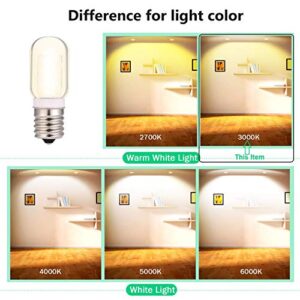 Neanete LED Microwave Light Bulb Over Stove Appliance Replacement 40W Incandescent for Refrigerator, Range Hood E17 Intermediate Base 3W 360lm dimmable Warmwhite 3000K Pack of 2