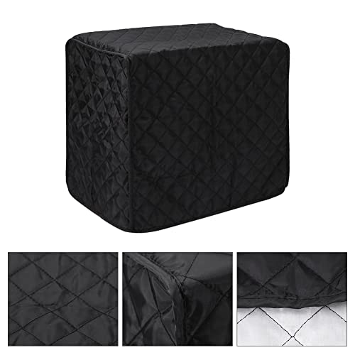 Bread Maker Cover 17x11x15 Inches, Clip Cotton Polyester Quilted Toaster Oven Dust Cover for Protect your Bread Machine or Kitchen Small Appliances, Hands or Machine Washable (Black)