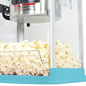 West Bend Stir Crazy Movie Theater Popcorn Popper, Gourmet Popcorn Maker Machine with Nonstick Popcorn Kettle, Measuring Tool and Popcorn Scoop for Popcorn Machine, 4 Qt., Blue