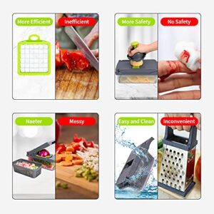 T-GOGO Pro Vegetable Chopper:10-in-1 Mandoline Slicer,Onion Chopper Slicer Dicer,Egg Separator Slicer,Vegetable Chopper Cutter Slicer,Pro Food Chopper Cutter Dicer Slicer with Container for Kitchen