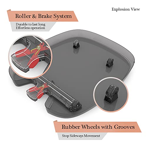 EVERIE GL01-M35 Medium Metal Sliding Appliance Tray with Rollers Compatible with Single Serve Brewers, Coffee Makers, Stand Mixers, Blenders