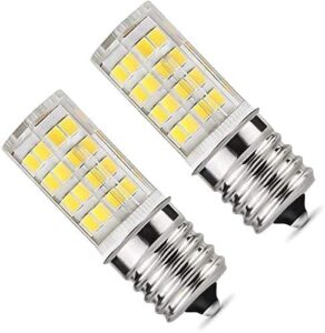 e17 led bulb for microwave oven,kitchen appliance light bulb, stovetop light,4 watt (40w halogen bulb equivalent), daylight white 6000k, e17 indicator intermediate base, dimmable,(pack of 2)