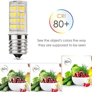 E17 LED Bulb for Microwave Oven,Kitchen Appliance Light Bulb, Stovetop Light,4 Watt (40W Halogen Bulb Equivalent), Daylight White 6000K, E17 Indicator Intermediate Base, Dimmable,(Pack of 2)