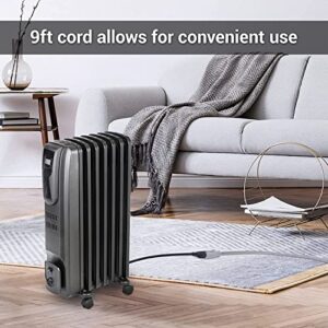 Clear Power 9 ft 14/3 Gray Air Conditioner/Major Appliance Indoor Extension Cord, Grounded Flat Plug, Perfect for AC Units and Major Appliances, DCIC-0003-DC