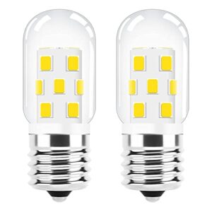 led microwave light bulb over stove appliance 8206232a 40w incandescent equivalent, e17 led bulb dimmable for refrigerator, range hood, 3w 380lm warm white 3000k, t7 intermediate base, pack of 2
