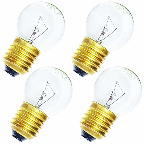 zaqaqa Oven Light Bulb_4 Pack 300°C High Temp 120v 40w Appliance Bulb G45 E26/E27 Socket,Replacement Bulbs for Oven,Stove,Refrigerator_400 Lumens.