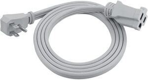 clear power 6 ft 14/3 gray air conditioner/major appliance indoor extension cord, grounded flat plug, perfect for ac units and major appliances, dcic-0002-dc
