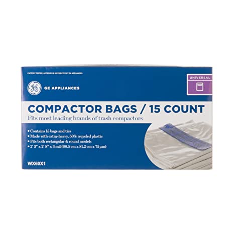 GE WX60X1 Genuine OEM Universal Trash Compactor Bags for GE Trash Compactors