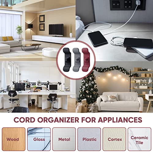 24pcs Cord Organizer for Appliances Kitchen Cord Winder Cord Wrapper Also Comes with 24pcs Self-Adhesive Cord Wrappers for Kitchen Appliances Blender Coffee Maker Pressure Cooker Toaster Air Fryer