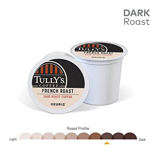 Tully's Coffee French Roast Keurig Single-Serve K-Cup Pods, Extra Bold Dark, 12 Count (Pack of 2)