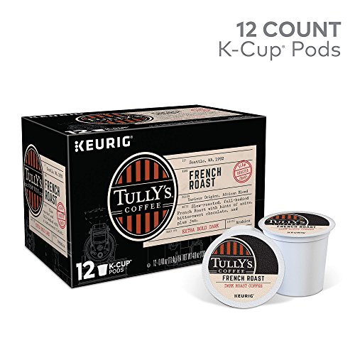 Tully's Coffee French Roast Keurig Single-Serve K-Cup Pods, Extra Bold Dark, 12 Count (Pack of 2)