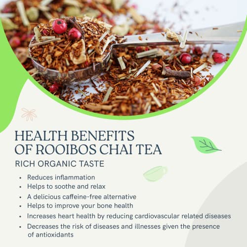 Stick Teas Rooibos Chai Tea Sticks Gluten-Free, Organic Instant Tea with No Artificial Colors & Flavors - 1 Pack