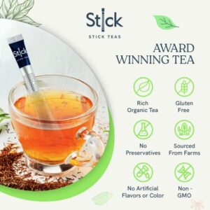 Stick Teas Rooibos Chai Tea Sticks Gluten-Free, Organic Instant Tea with No Artificial Colors & Flavors - 1 Pack