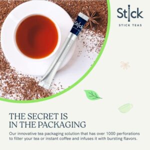 Stick Teas Rooibos Chai Tea Sticks Gluten-Free, Organic Instant Tea with No Artificial Colors & Flavors - 1 Pack