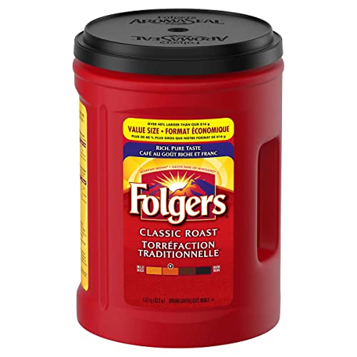 Folgers Classic Roast Ground Coffee, 1.21 kg (42.5 oz)