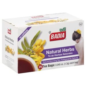 badia tea bag, natural herbs, 25 ct – pack of 2