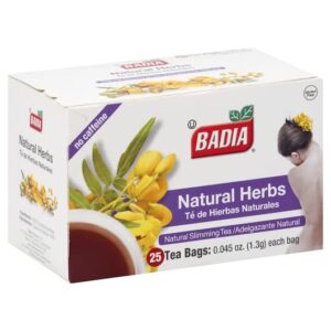 Badia Tea Bag, Natural Herbs, 25 ct - Pack of 2