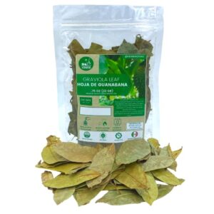 yerbero – hoja de guanabana entera ( .75 oz – 22gr ) whole dried graviola soursop guanabana leaves, organic whole leaf ,100% all natural delicious| 20+ servings | from mexico | premium wildcrafted quality.
